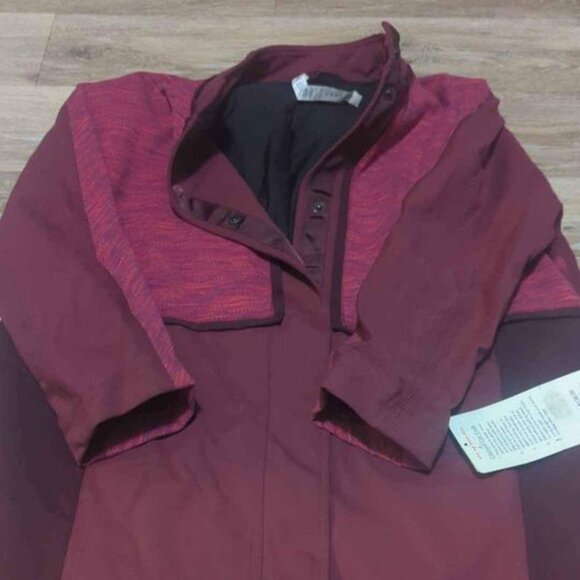 NEW Women's Lululemon Magenta Pink Cocoon Car Coat Snap Buttons Sz M